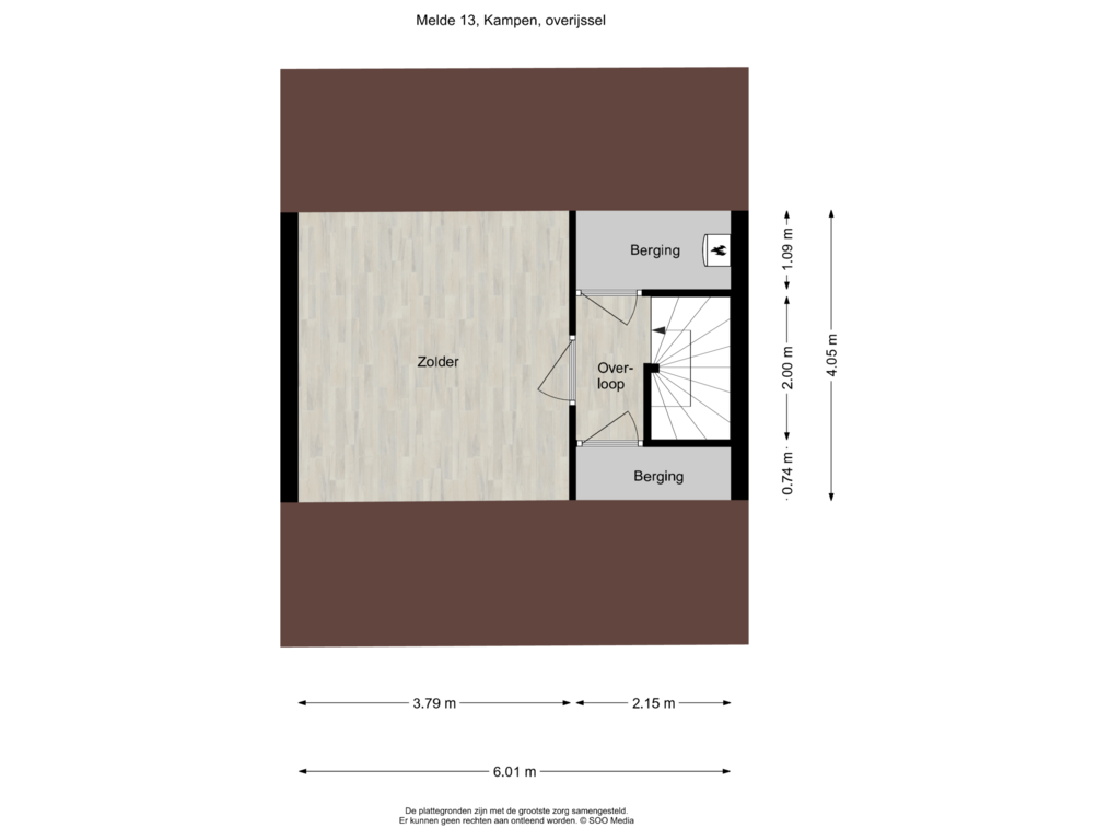 Bekijk plattegrond van Zolder van Melde 13