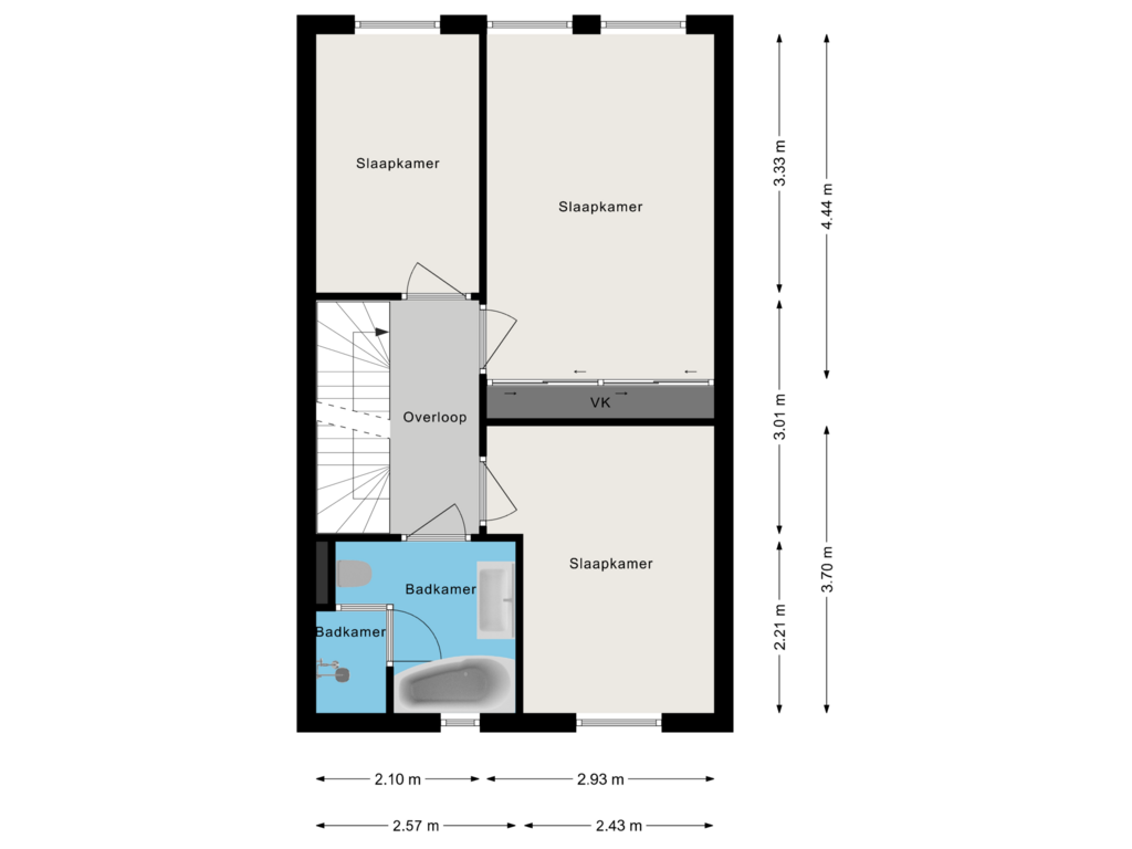 Bekijk plattegrond van Eerste verdieping van Hogekamp 15