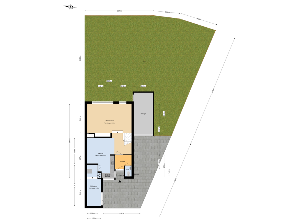 View floorplan of Begane grond tuin of Esdoorndreef 31