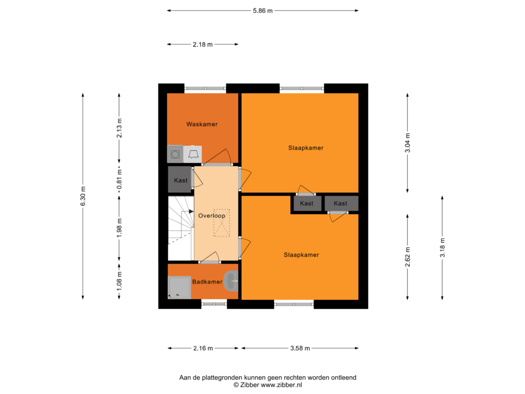 View floorplan of Eerste Verdieping of Dennenweg 22