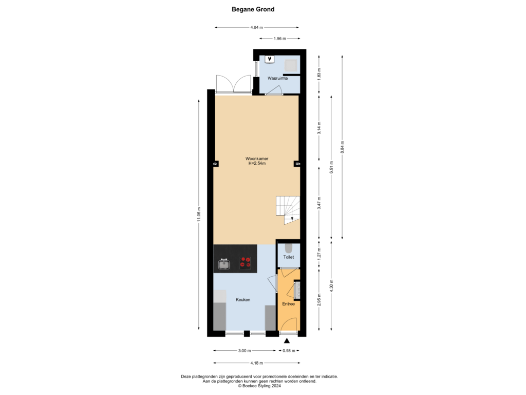 Bekijk plattegrond van Begane Grond van Bankastraat 33