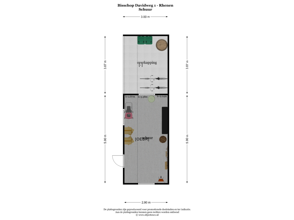 Bekijk plattegrond van SCHUUR van Bisschop Davidweg 1