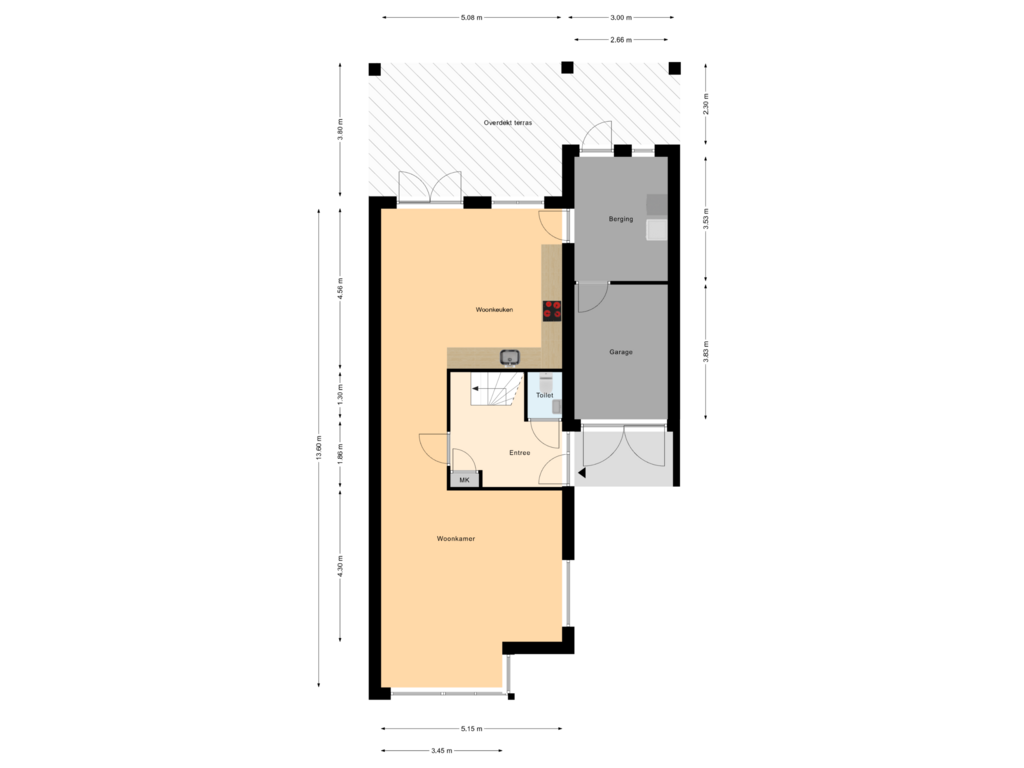 View floorplan of Begane Grond of Hoofdstraat 46