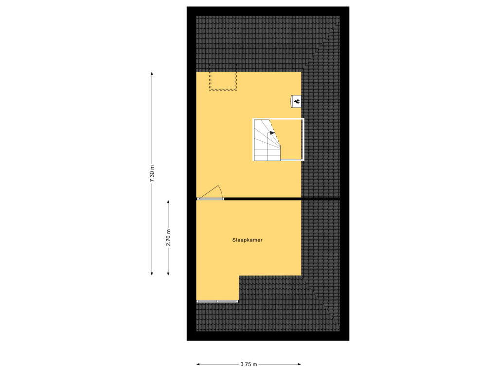 View floorplan of 2e Verdieping of Hoofdstraat 46