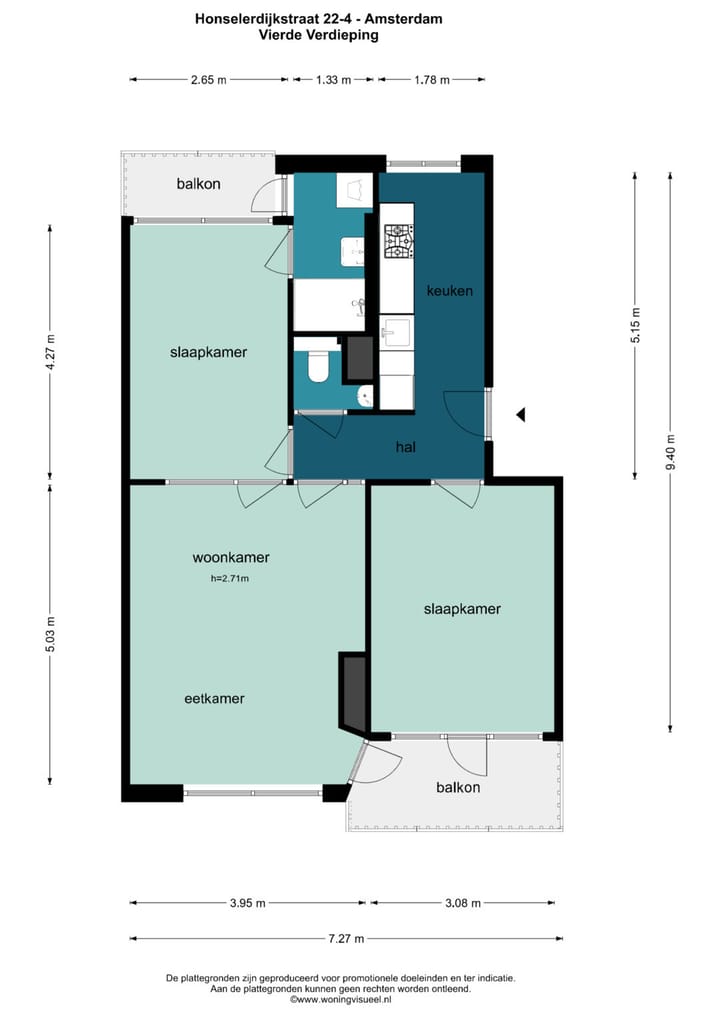 Foto 32 van Honselersdijkstraat 22-4