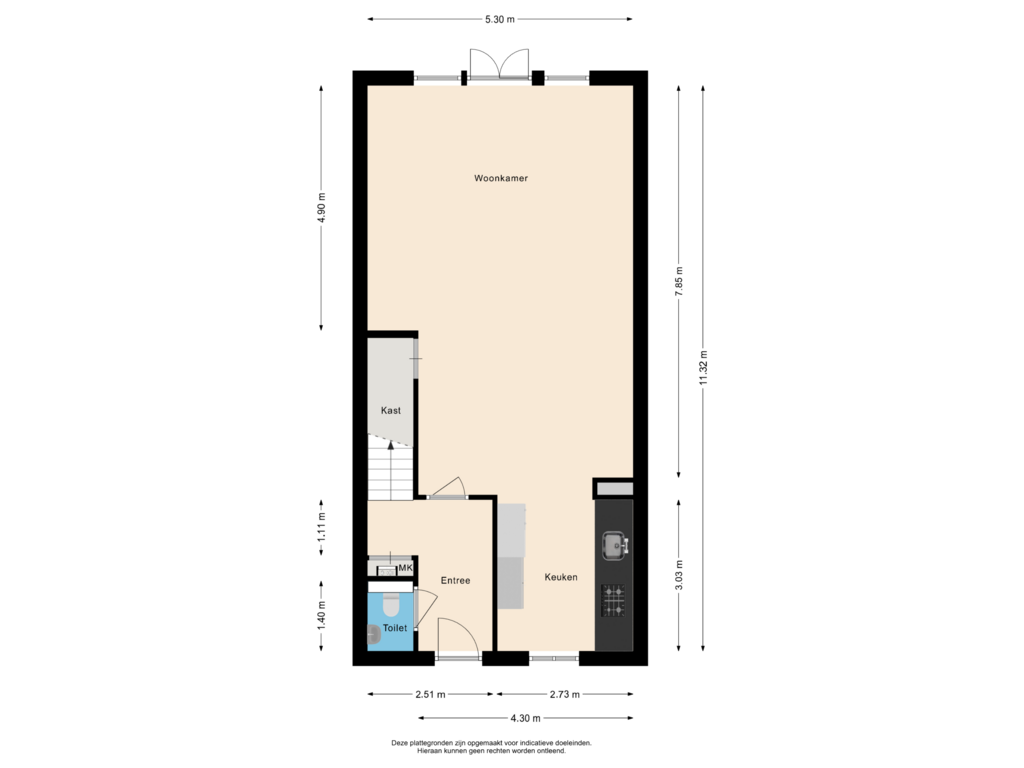 Bekijk plattegrond van Begane grond van Schrijverskwartier 27