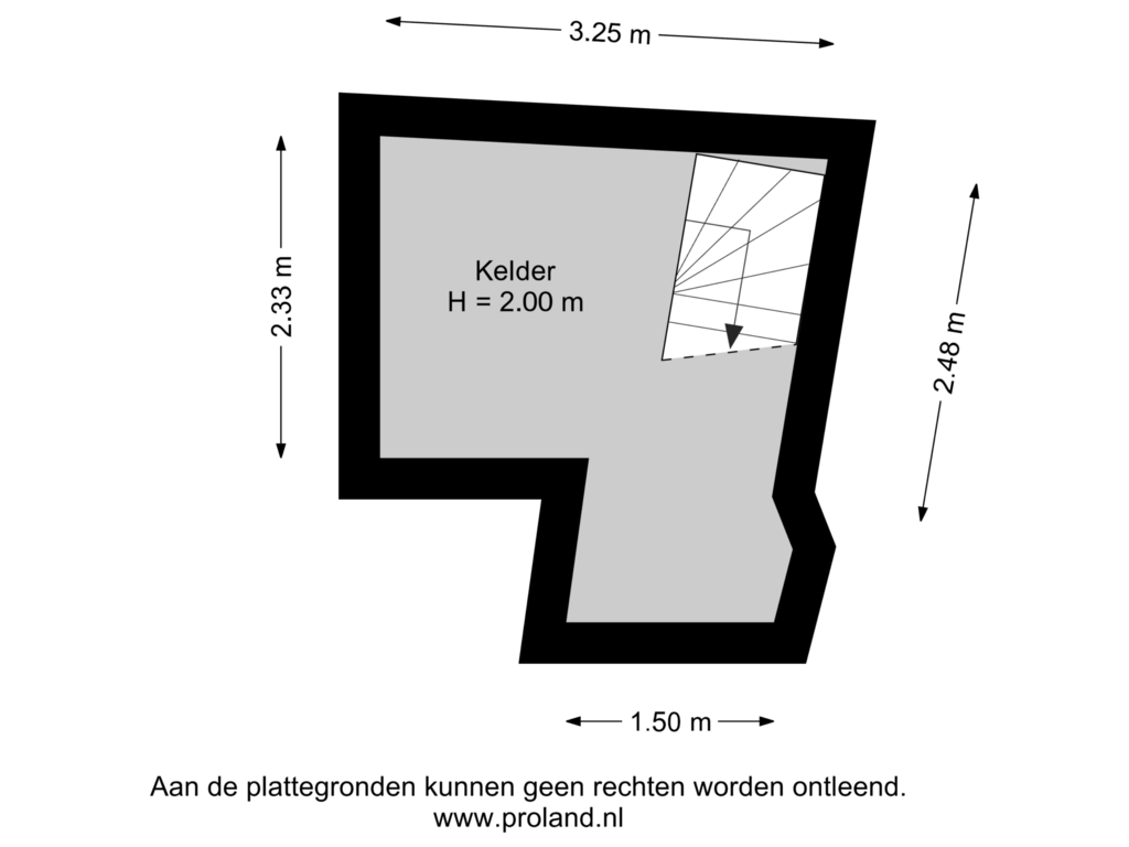 Bekijk plattegrond van Kelder van Kloosterstraat 20