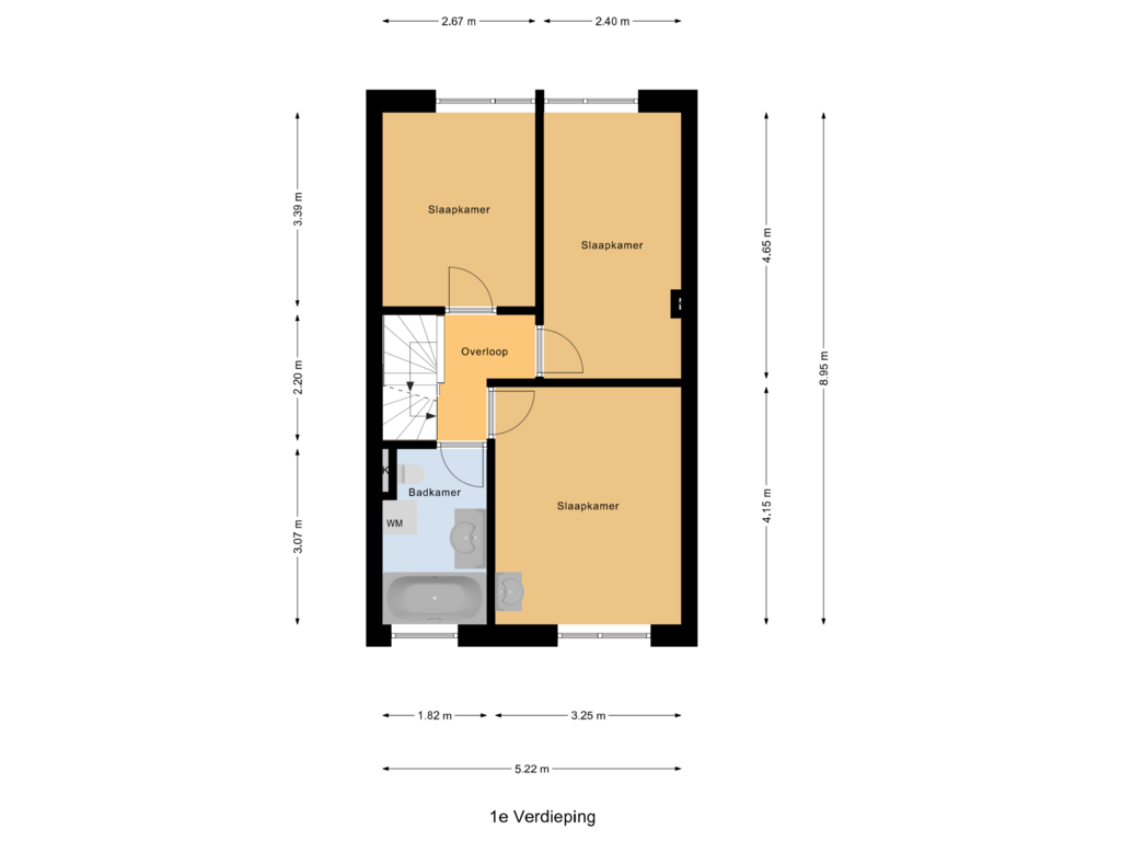 Bekijk plattegrond van 1e Verdieping van Moermond 28