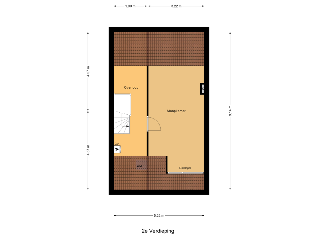 Bekijk plattegrond van 2e Verdieping van Moermond 28