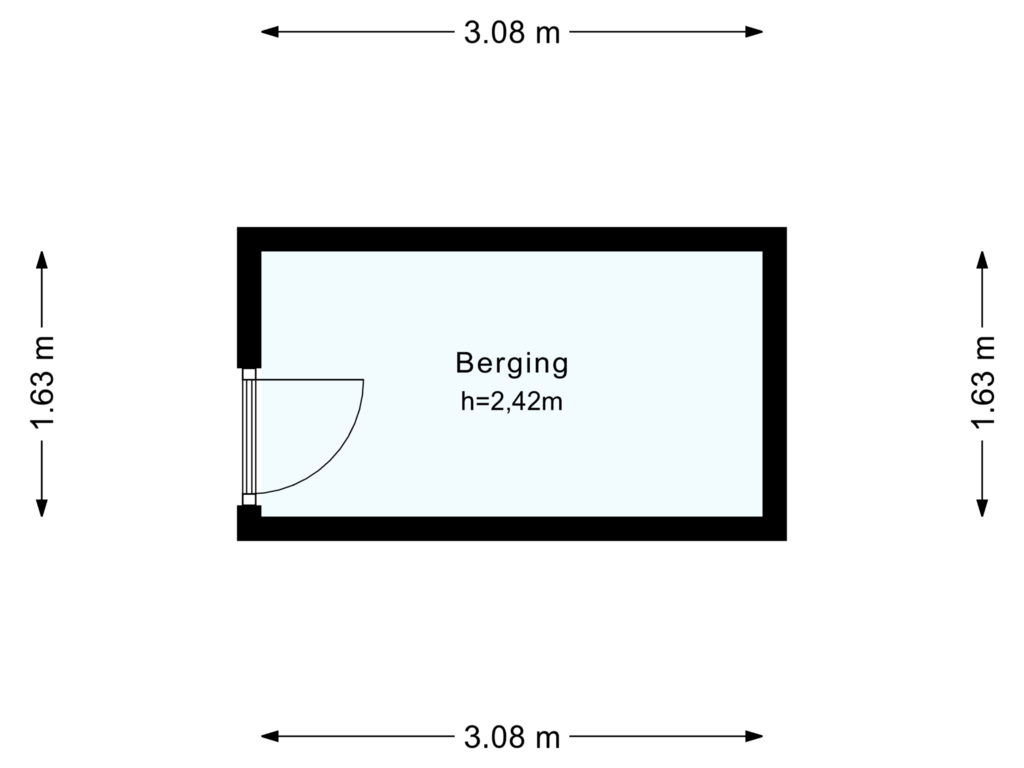 View floorplan of Berging of Heemraadweg 315