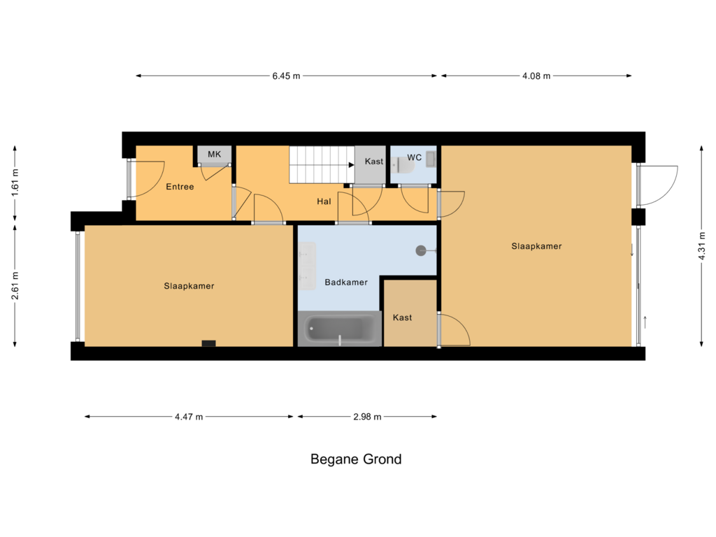 View floorplan of Begane Grond of Lunette 6