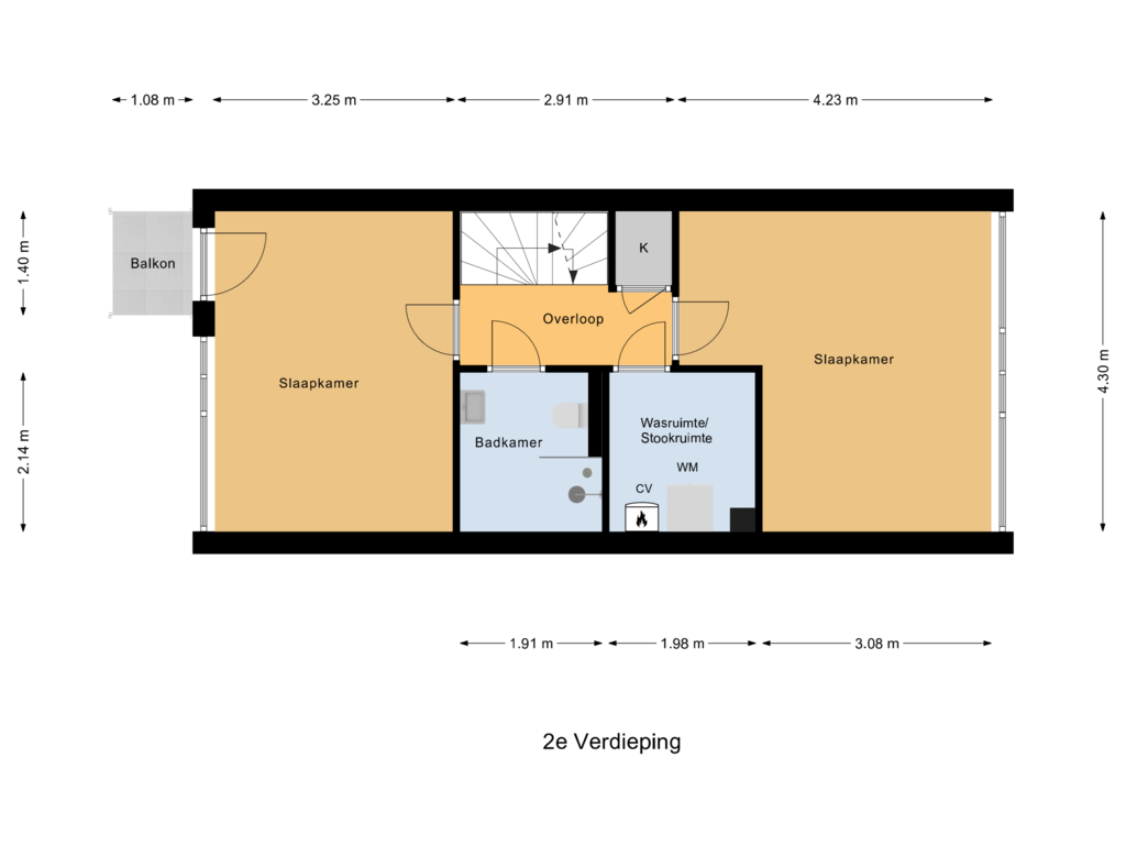 View floorplan of 2e Verdieping of Lunette 6