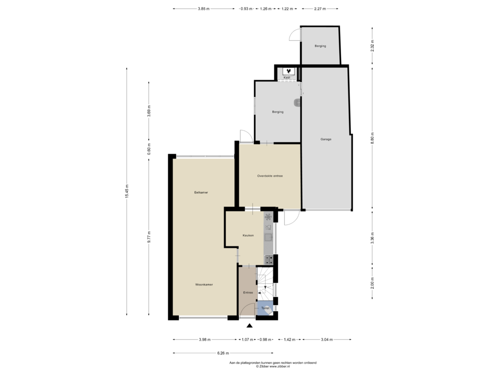 Bekijk plattegrond van Begane Grond van Paradijsstraat 16