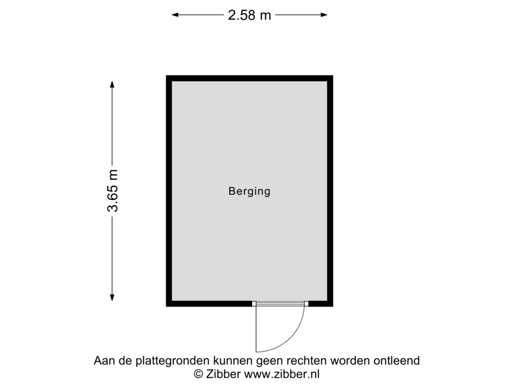 Bekijk plattegrond van Berging van Aurora 25