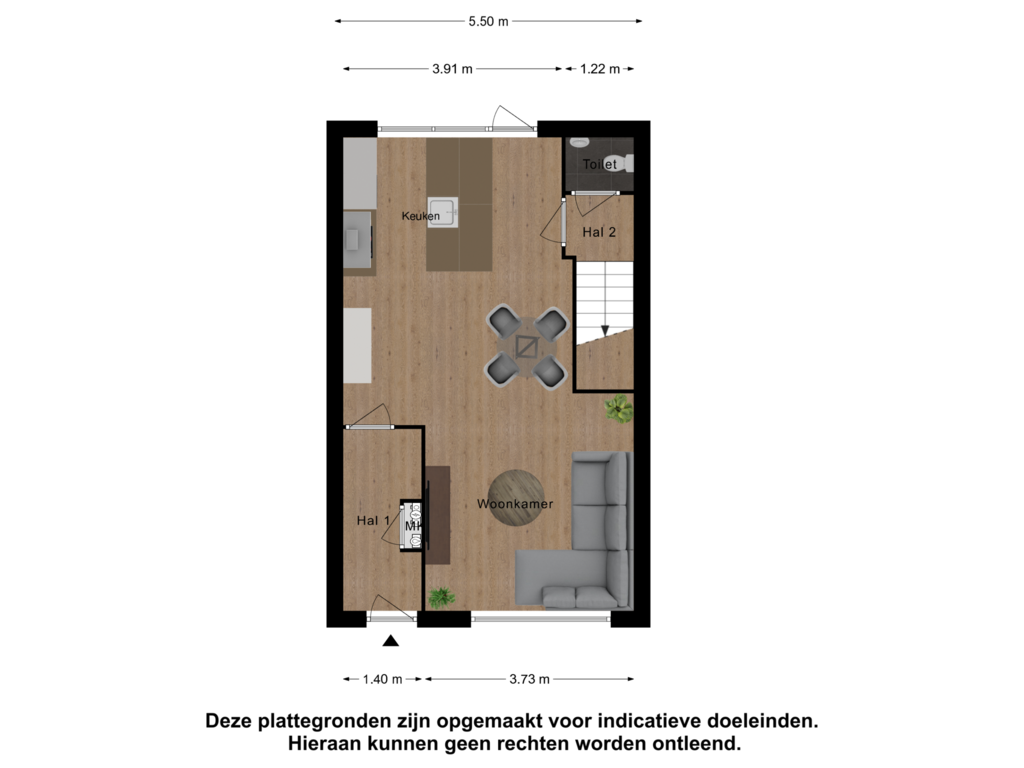 View floorplan of Begane grond of Spade 6