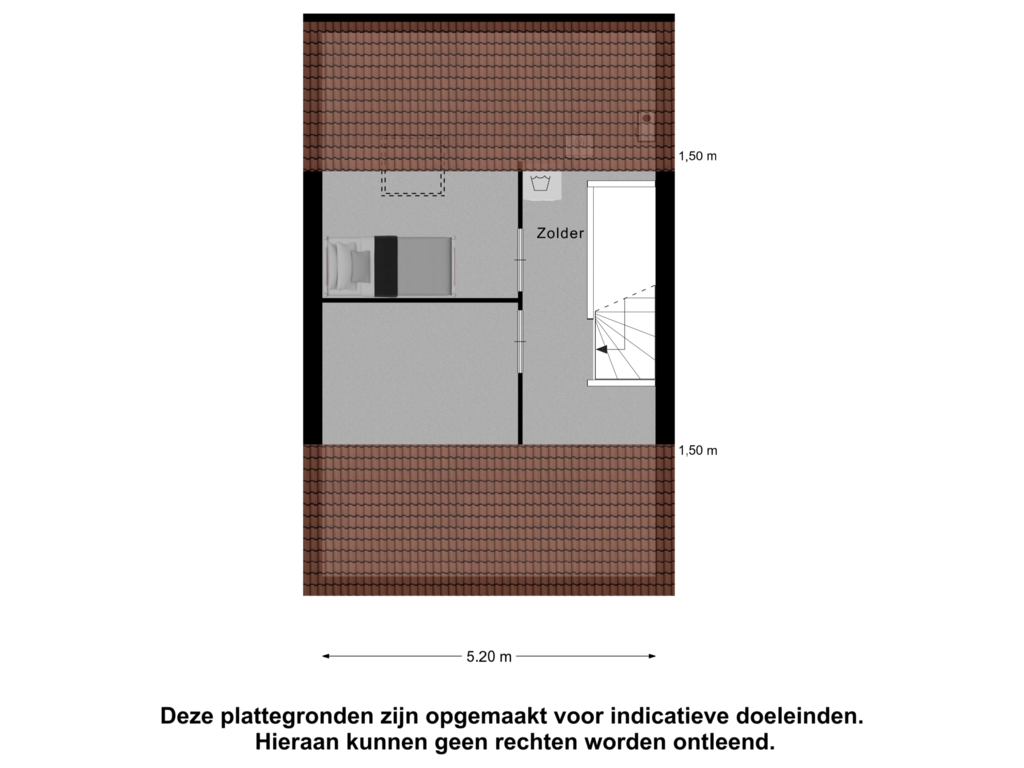 View floorplan of Zolder of Spade 6