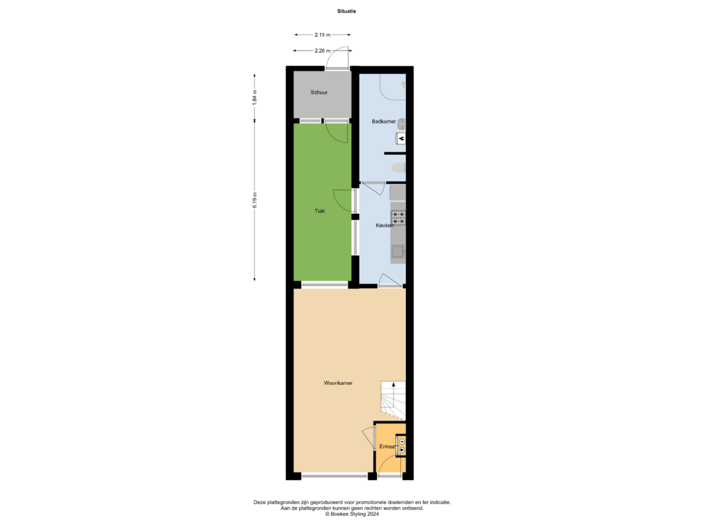 Bekijk plattegrond van Situatie van Leidsezijstraat 1