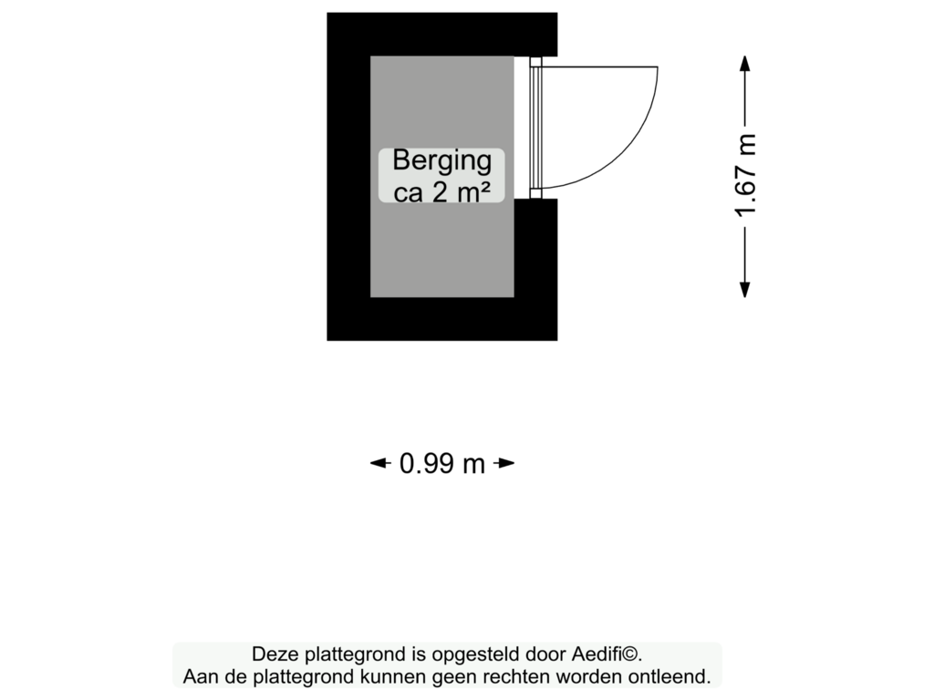 Bekijk plattegrond van Berging van Aweg 15-D1