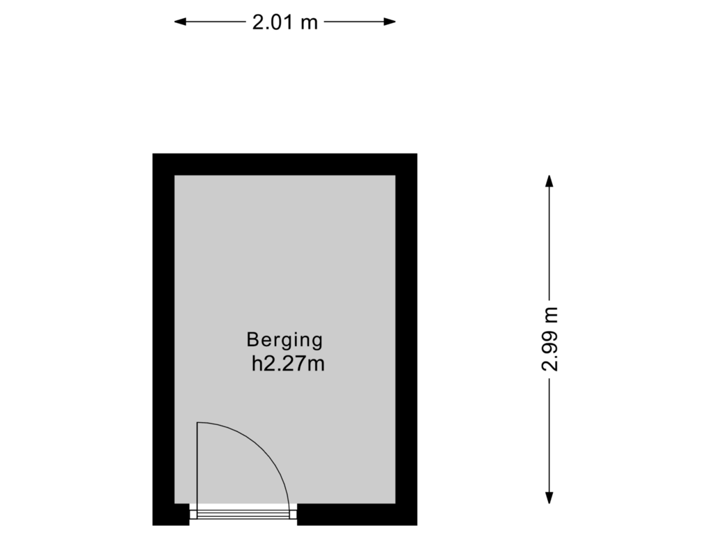 View floorplan of Berging of Plantsoenstraat 31