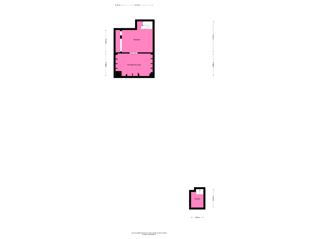 Bekijk plattegrond van Kelder van Sprangsevaart 10