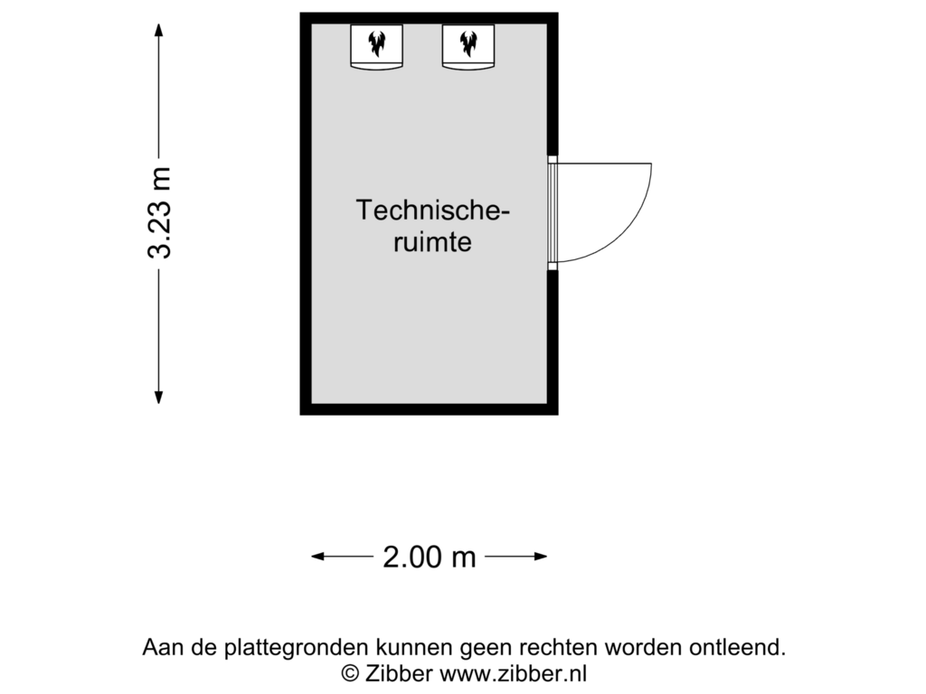 Bekijk plattegrond van Technische-ruimte van Sprangsevaart 10