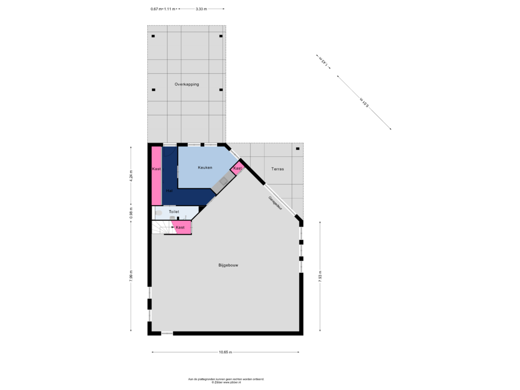 Bekijk plattegrond van Bijgebouw van Sprangsevaart 10