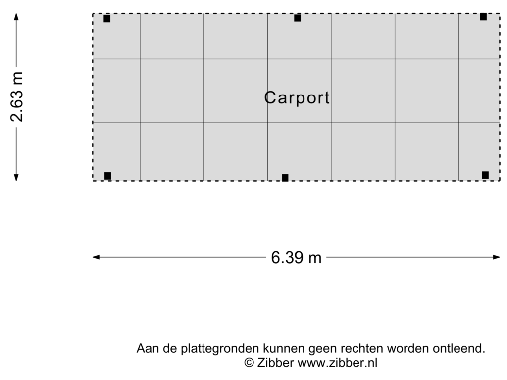 Bekijk plattegrond van Carport van Sprangsevaart 10