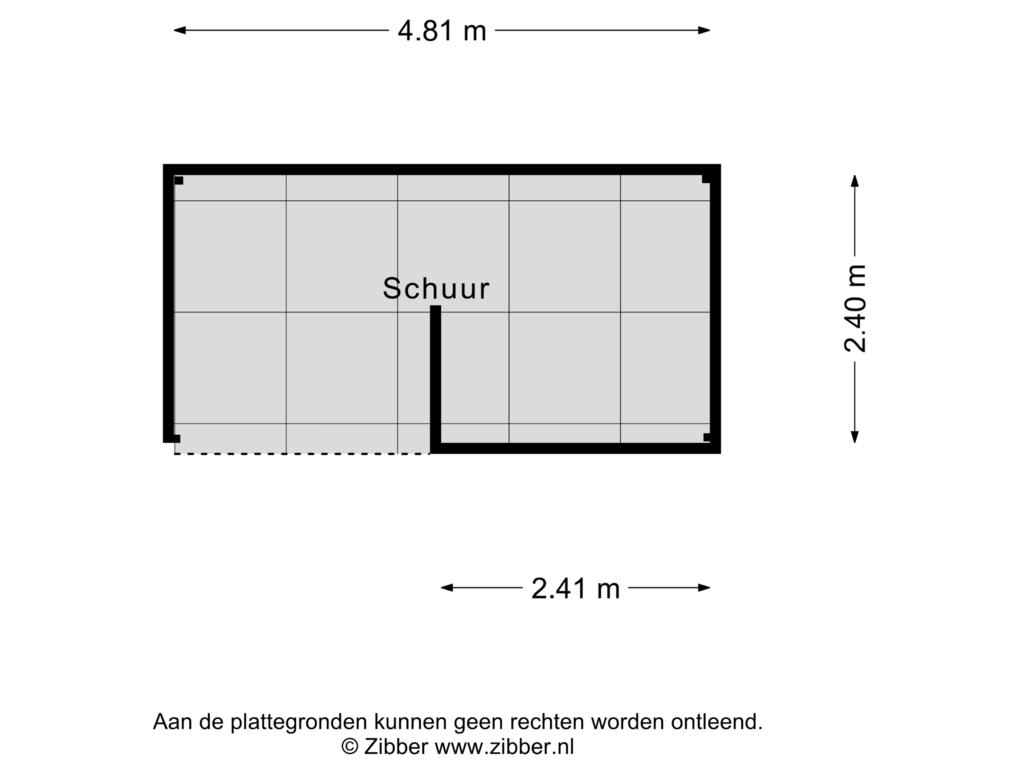 Bekijk plattegrond van Schuur van Sprangsevaart 10