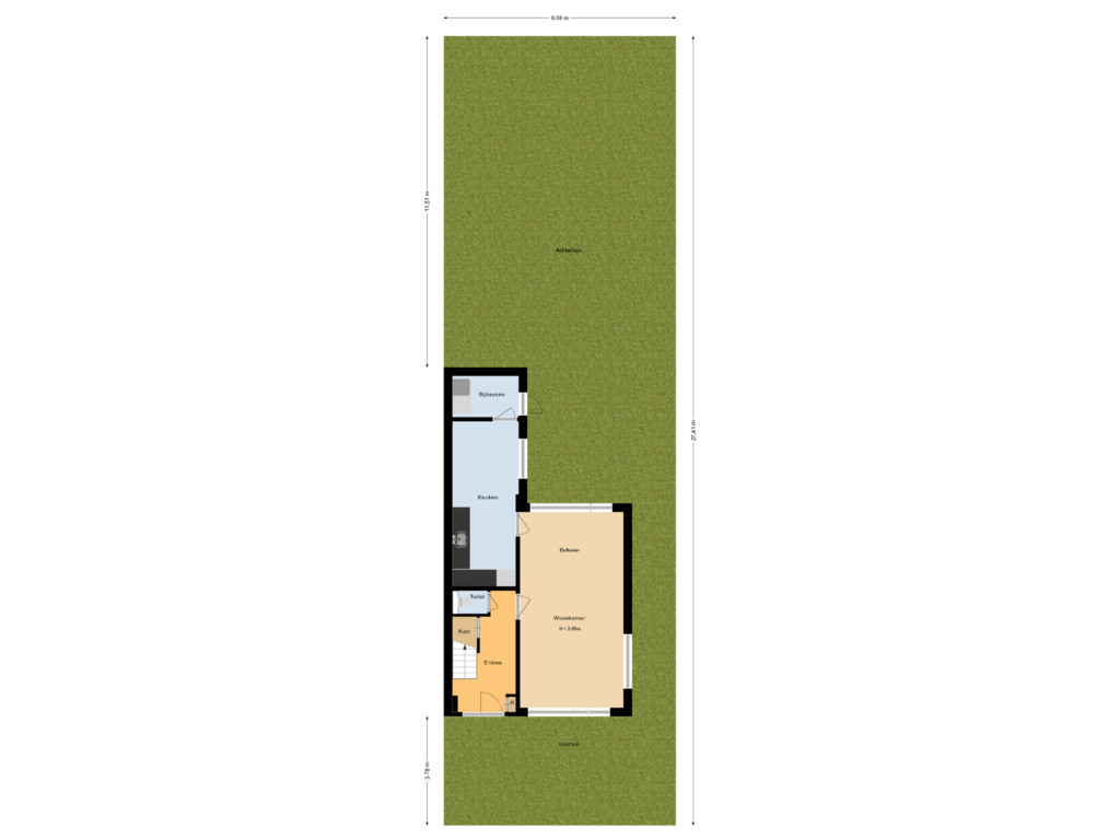 Bekijk plattegrond van Situatie van Dahlialaan 21