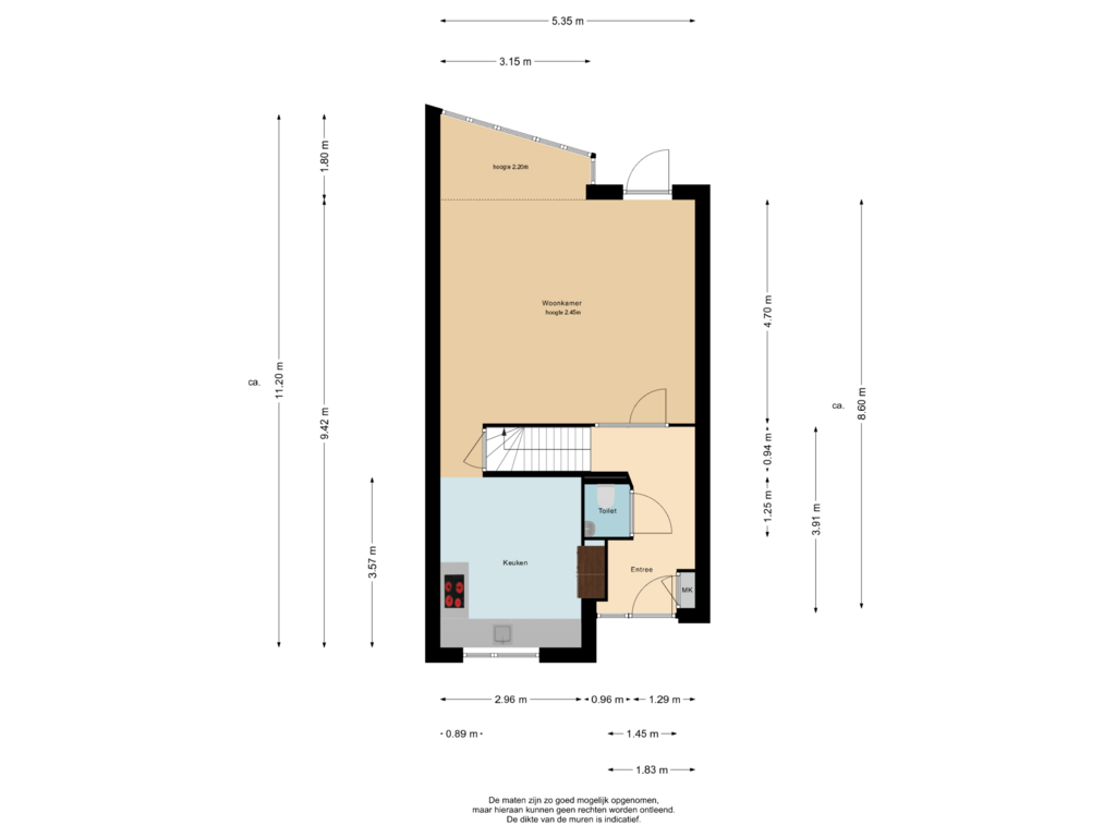 View floorplan of Begane grond of Hoefbladlaan 57