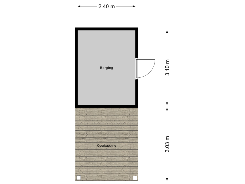 View floorplan of Berging in de tuin of Hoefbladlaan 57