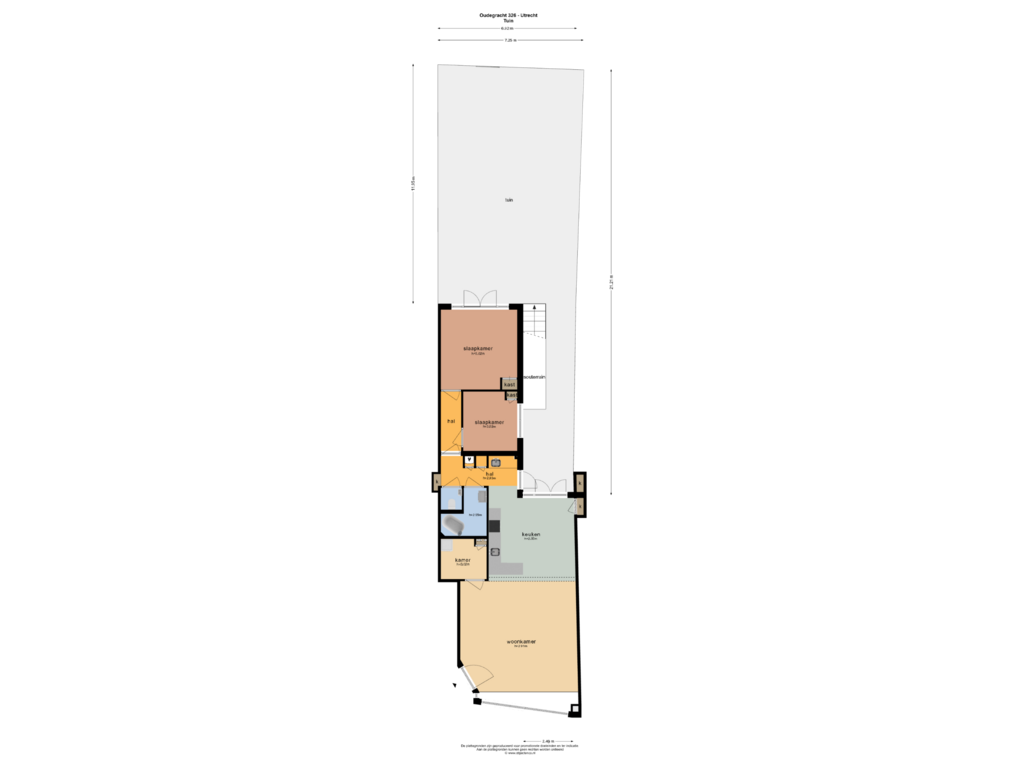 Bekijk plattegrond van TUIN van Oudegracht 326