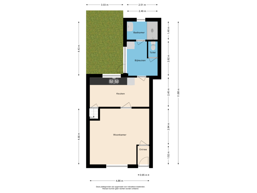 Bekijk plattegrond van Begane grond van Julianaweg 49