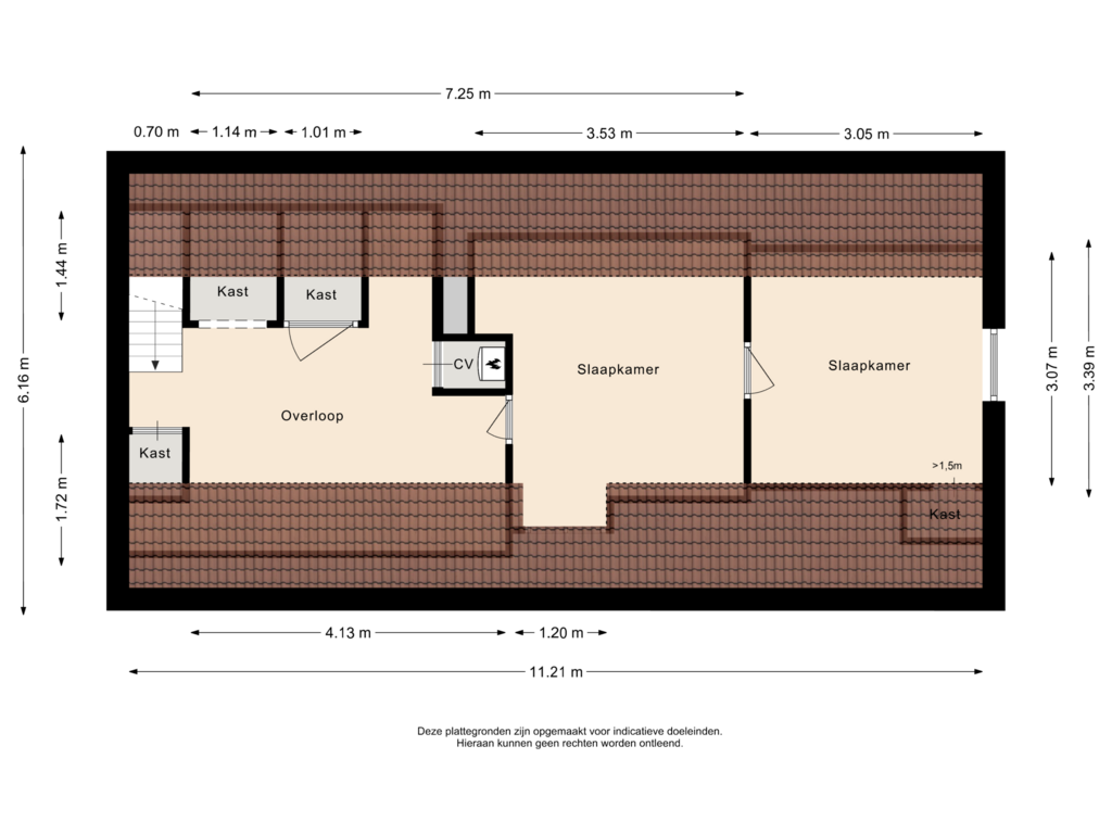 Bekijk plattegrond van Eerste verdieping van Julianaweg 49