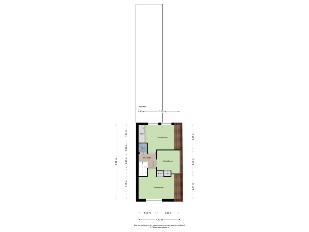 View floorplan of Eerste Verdieping of Bultsweg 100