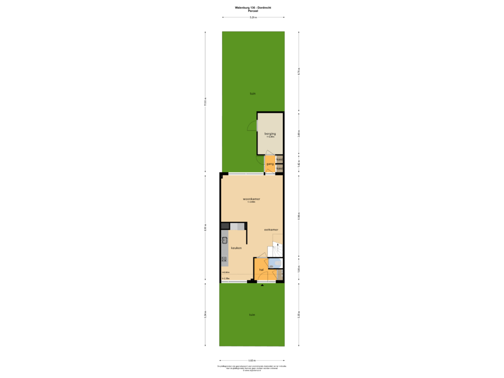 View floorplan of Perceel of Walenburg 136