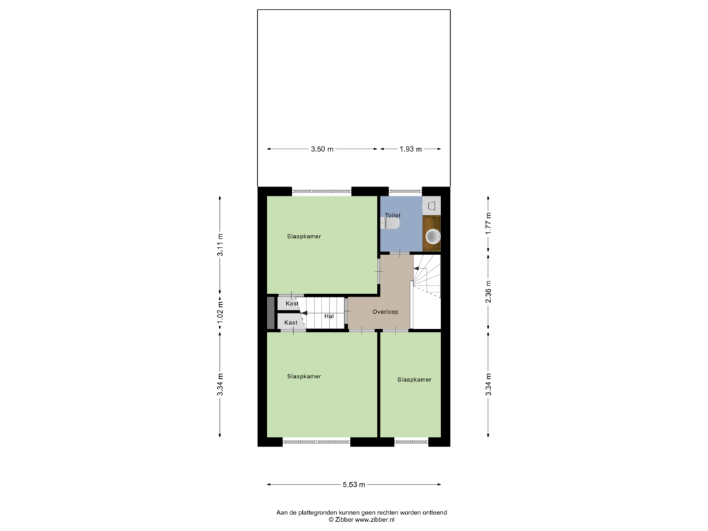 Bekijk plattegrond van Eerste Verdieping van Rosa Manusstraat 19