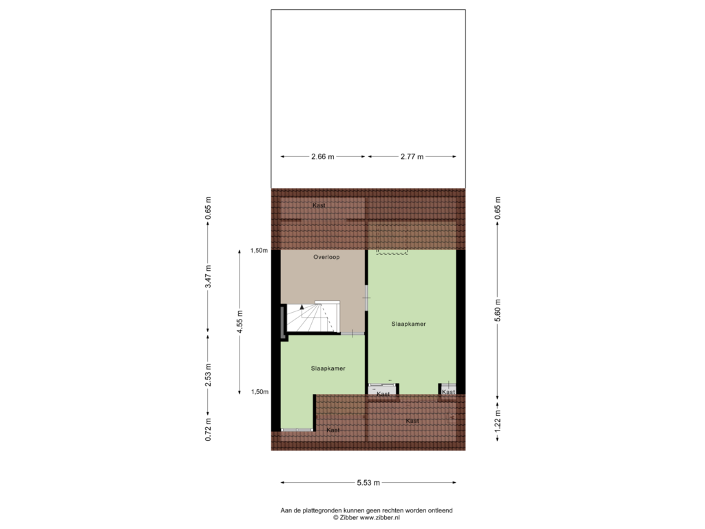 Bekijk plattegrond van Tweede Verdieping van Rosa Manusstraat 19