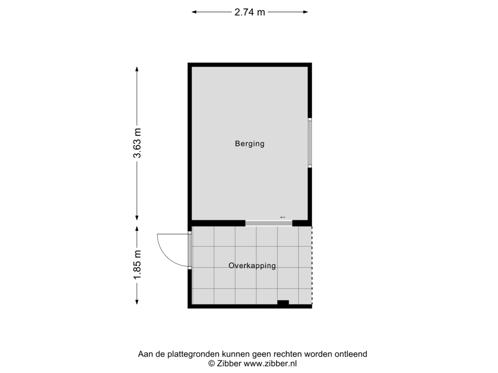 Bekijk plattegrond van Berging van Rosa Manusstraat 19