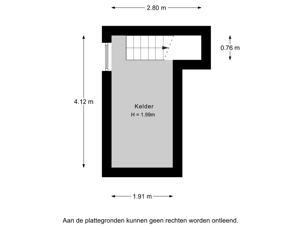 View floorplan of Kelder of Laan van Rhemen van Rhemenshuizen 10