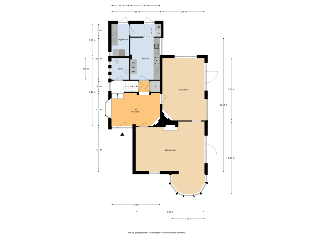 View floorplan of Begane grond of Laan van Rhemen van Rhemenshuizen 10