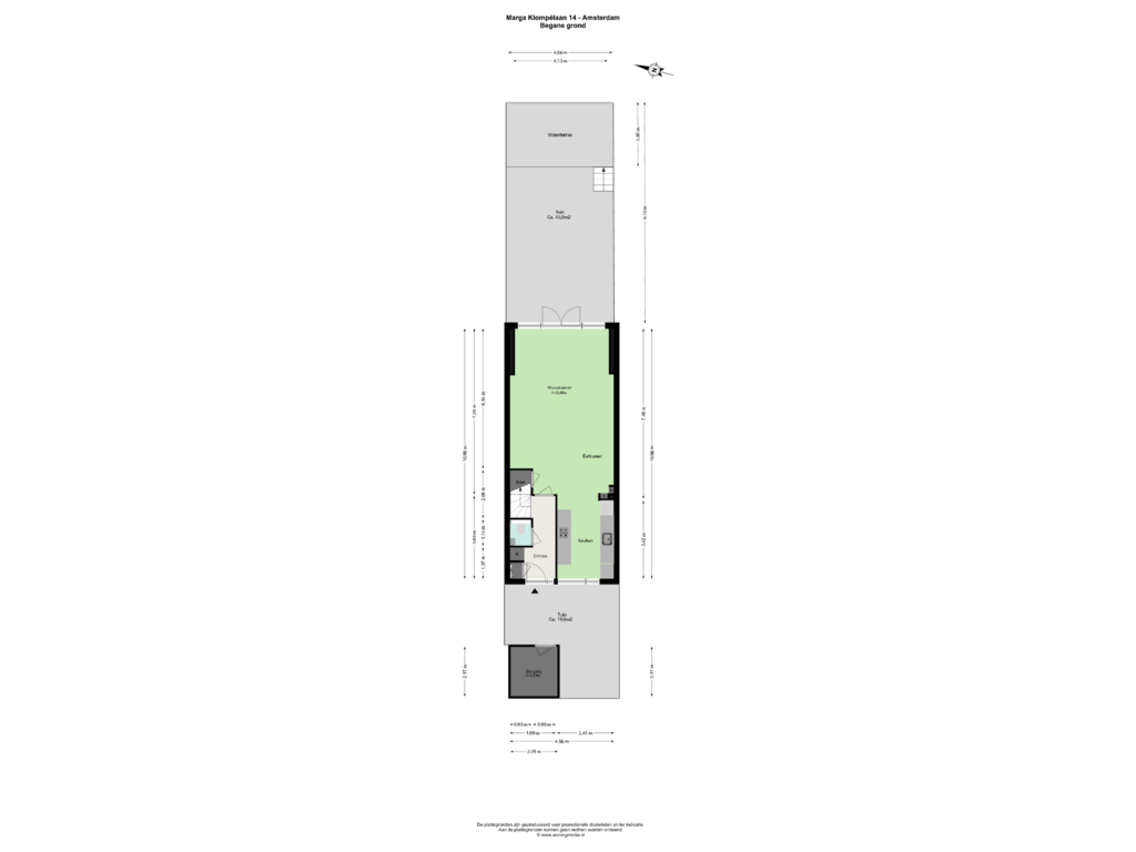 Bekijk plattegrond van Begane grond van Marga Klompélaan 14