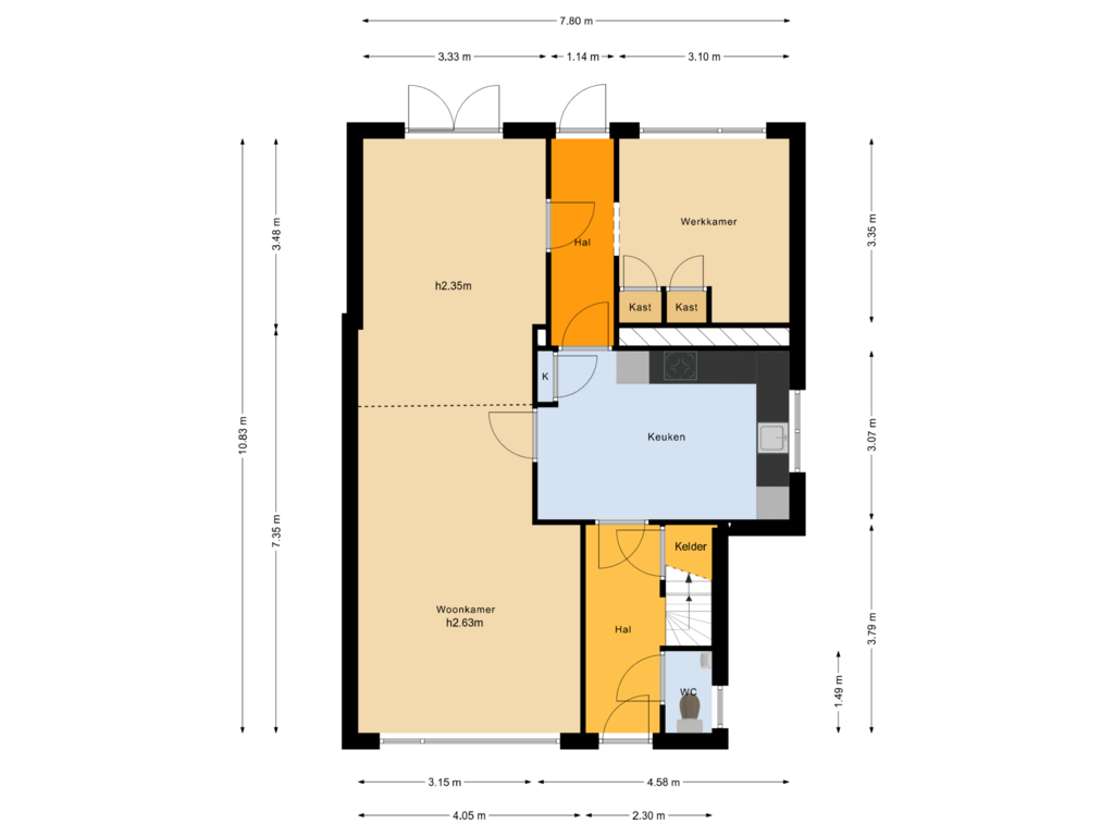 Bekijk plattegrond van Begane grond van Rijksweg 36