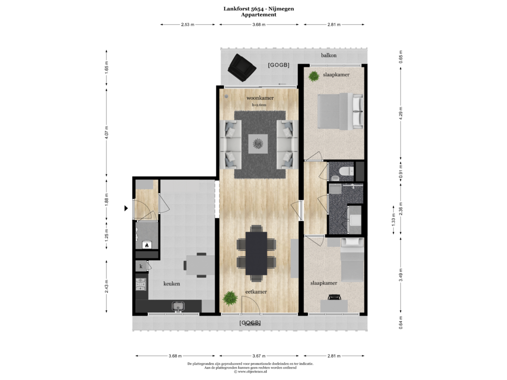 Bekijk plattegrond van APPARTEMENT van Lankforst 5654