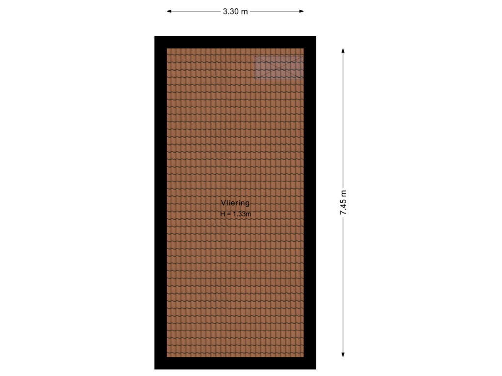 View floorplan of Vliering of Mariastraat 4