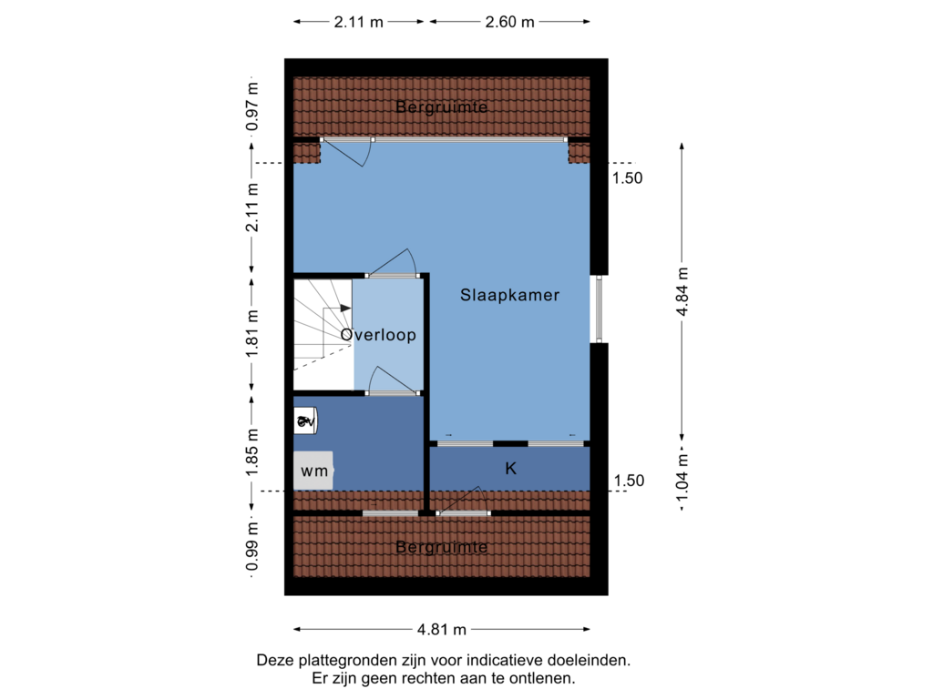 View floorplan of 2e Verdieping of Zaageind 18