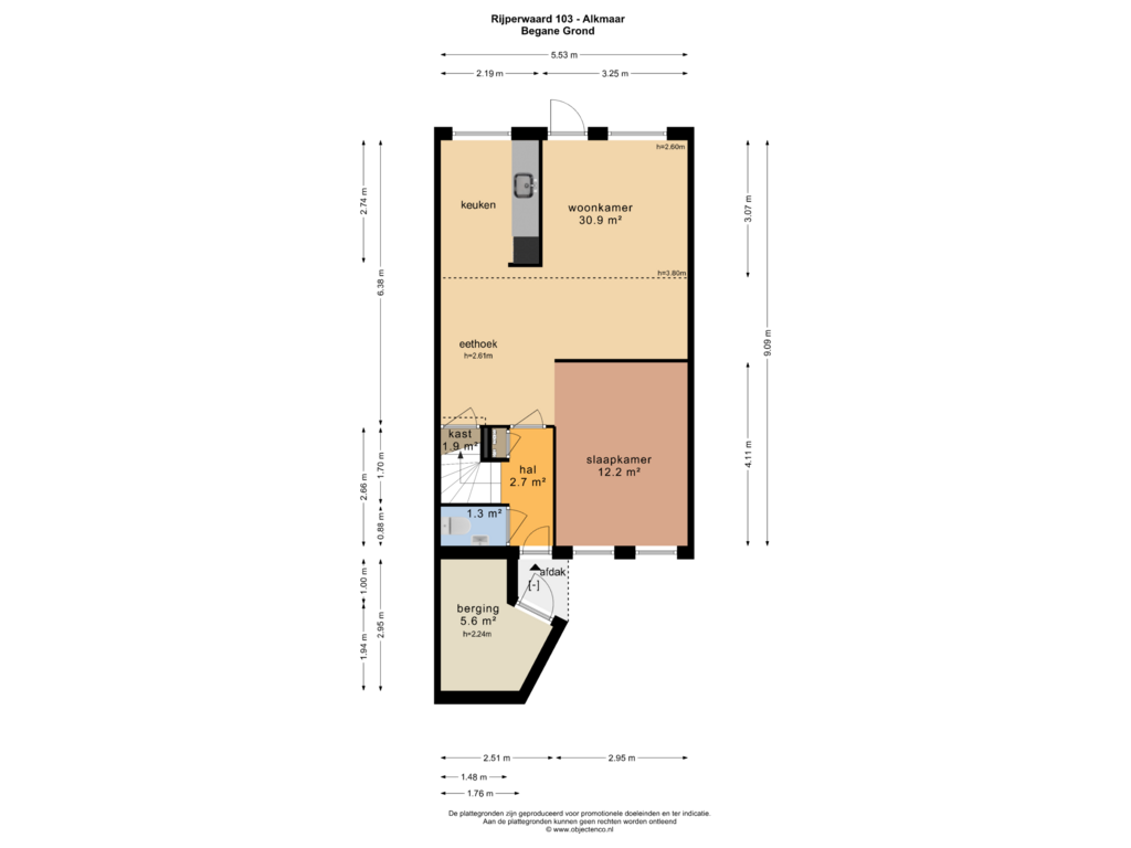 Bekijk plattegrond van BEGANE GROND van Rijperwaard 103