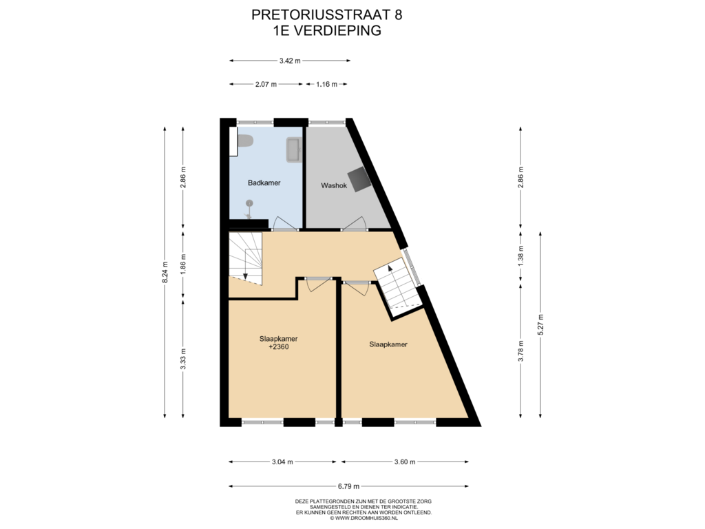 Bekijk plattegrond van 1E Verdieping van Pretoriusstraat 8