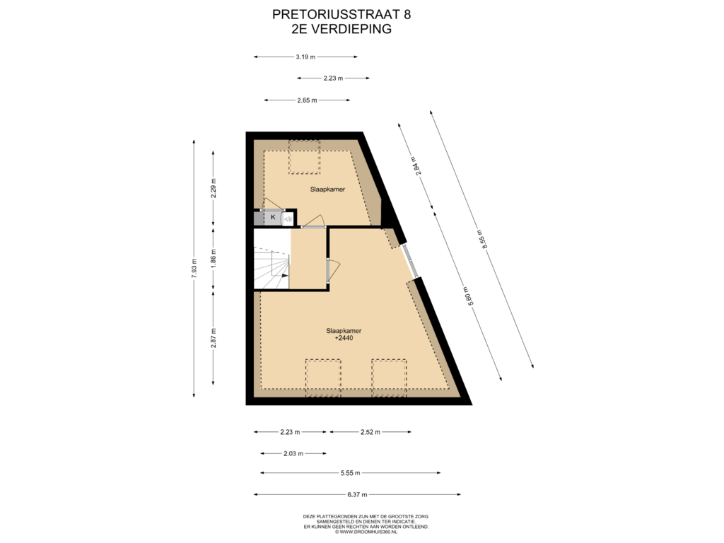 Bekijk plattegrond van 2E Verdieping van Pretoriusstraat 8