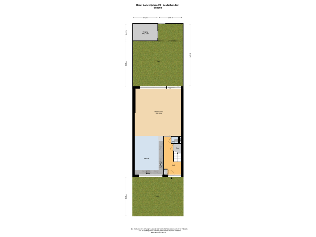 View floorplan of Situatie of Graaf Lodewijklaan 23